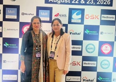 Dr Neelima Mantri with a colleague