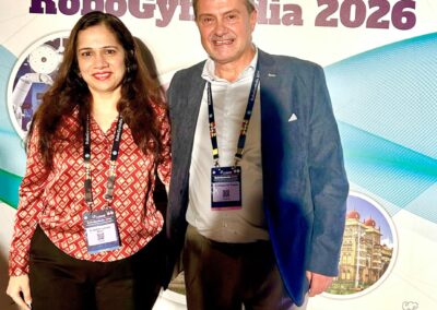 Dr Neelima Mantri with Dr Philippe Can Trappen at RoboGynIndia 2026